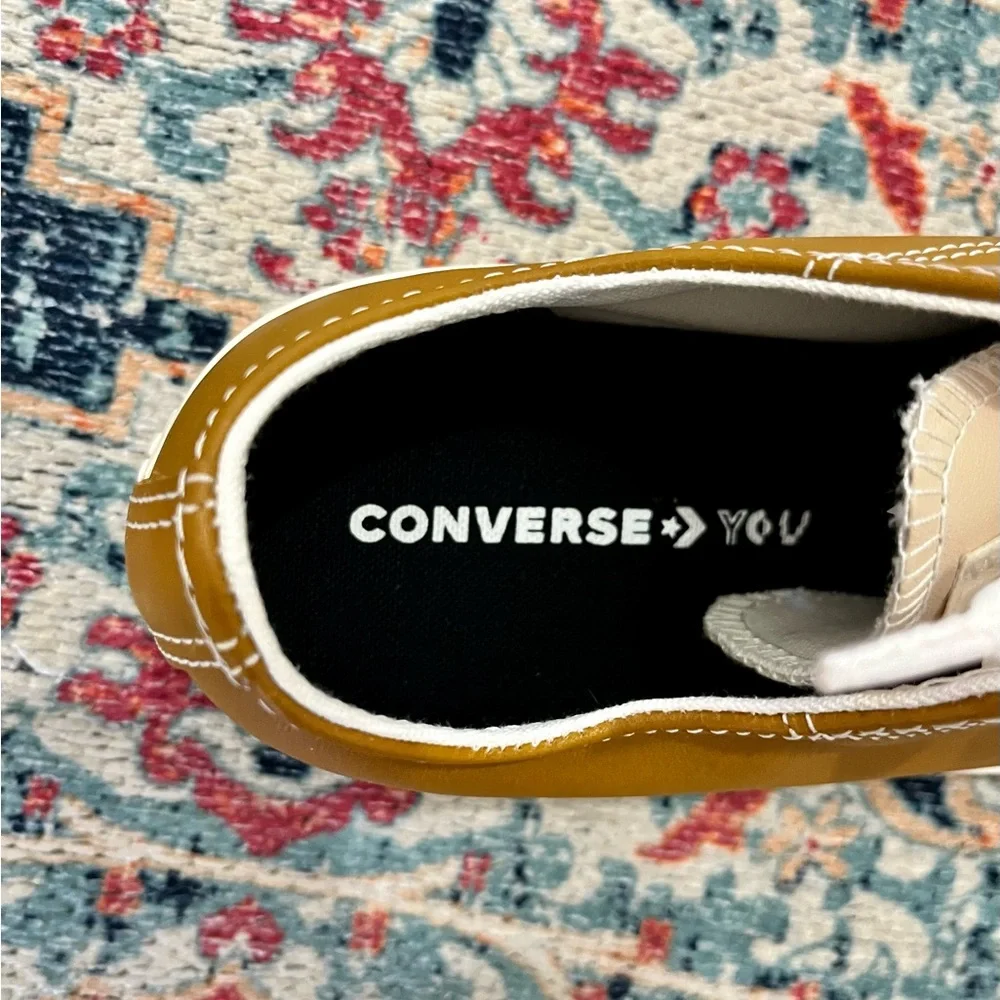 NEW- Custom Leather Converse Brown & Blush - Picture 4 of 5